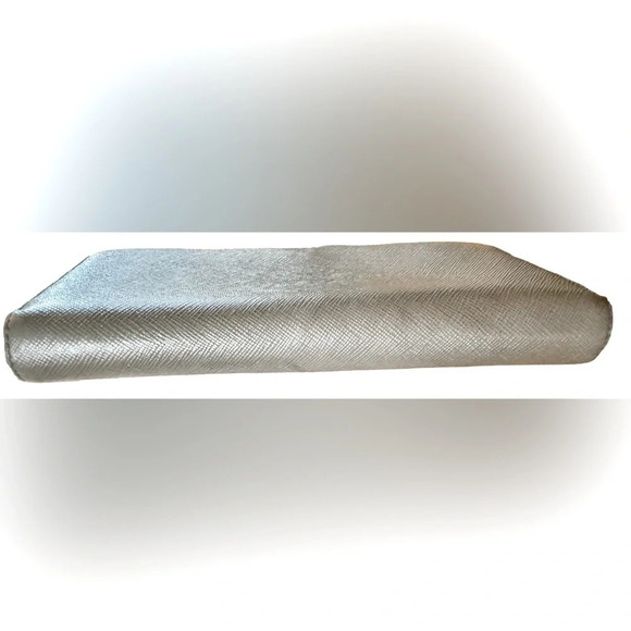 PRADA Gray Saffiano Leather Logo Embossed Zip-Around Long Wallet - Picture 12 of 13